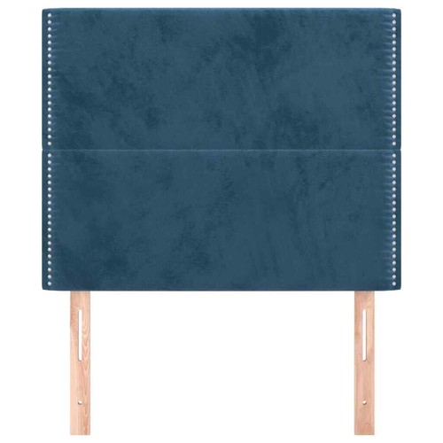 Kopfteile 2 Stk. Dunkelblau 100x5x78/88 cm Samt - Bild 3 von 8