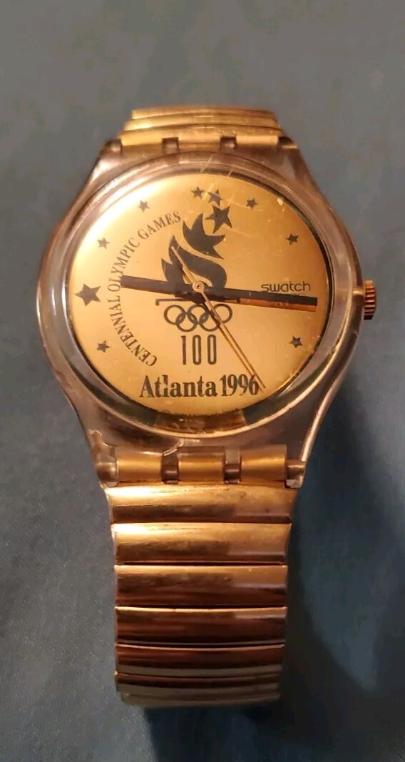 Vintage Swatch Centennial 1996 Atlanta Olympic RARE Gold Vintage Swatch Centennial 1996 Atlanta Olympic RARE Gold