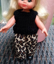 Pantaloni animalier e top nero coordinato per bambole mini Furga Lisa Lucia & C.