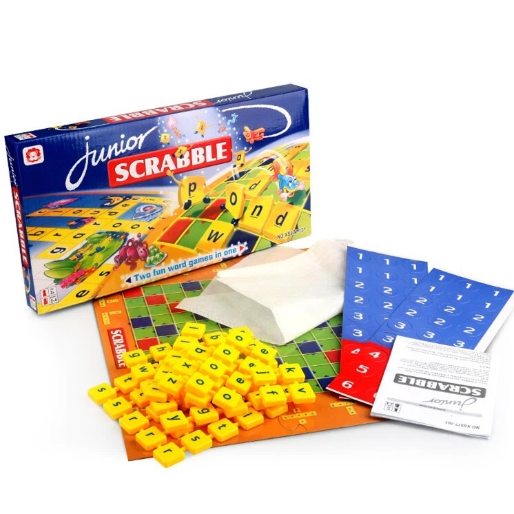 Junior Scrabble Game Family Party Board Game Kids Educational Toy AU Stock - Image 2 of 4