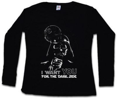 I WANT YOU FOR THE DARK SIDE DAMEN LANGARM T-SHIRT Vader Darth Skywalker Empire