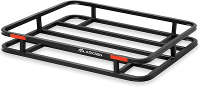 #ad ARKSEN 32 x 26 x 4 Inch Heavy Duty Bumper Mounted Cargo Rack Carrier 350 Lbs $107.34