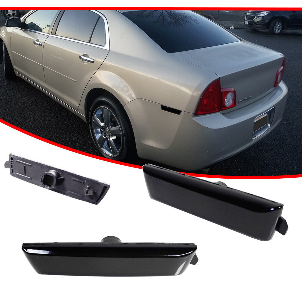 shellac ランプ2本 Smoked Rear Side Marker Light Lens For 08-12 Chevrolet