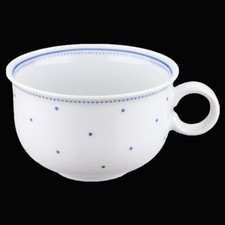 PORZELLAN -KAFFEE-TEE-TASSE- ARZBERG Daily LAGUNE -WEISS-BLAU-PUNKTE