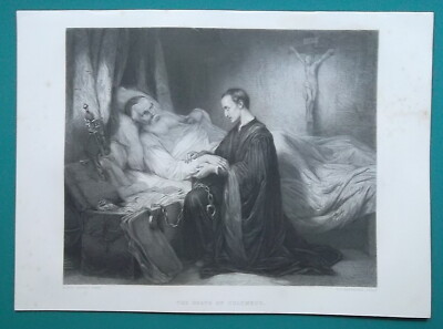 CHRISTOPHER COLUMBUS Explorer Last Moments on Death Bed - 1865