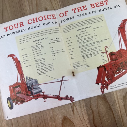 New Holland Forage Harvester Brochure Grassland Machinery 1954 - Picture 3 of 5