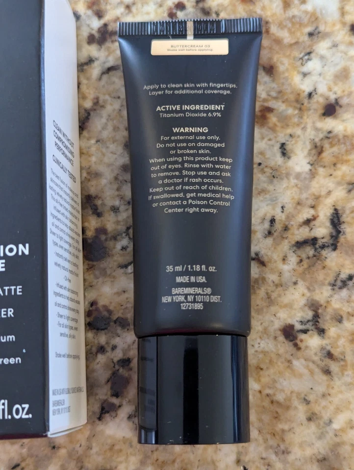 BareMinerals Complexion Rescue Sunscreen SPF30 03 Buttercream 1.18 oz exp: 06/25 - Image 4 of 4
