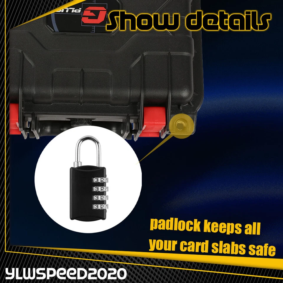 50CT Graded Card Storage Box Travel Waterproof Case Slab Holder &Protector Black - Image 3 of 4