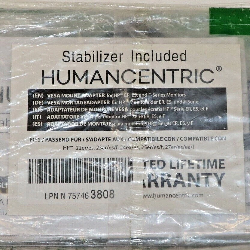 Адаптер крепления HumanCentric Vesa для монитора/стабилизатора HP 22 дюйма 23 дюйма 24 дюйма 25 дюймов и 27 дюймов - Изображение 2 из 4