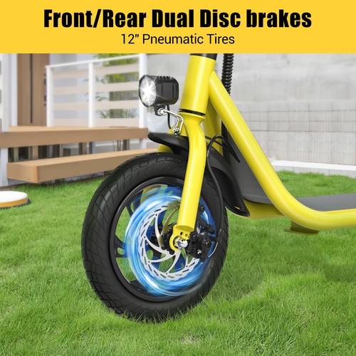 Electric Scooter for Adults 450W Foldable E-Bike Commuter E Scooter 12" Tire USA - Picture 4 of 23
