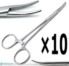 10 Pcs Premium Surgical Hemostat Mosquito Curved Forcep 5" Unique Locking Handle