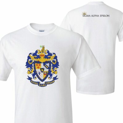 Sigma Alpha Epsilon - Coat of Arms Design - T-Shirt - FREE SHIPPING
