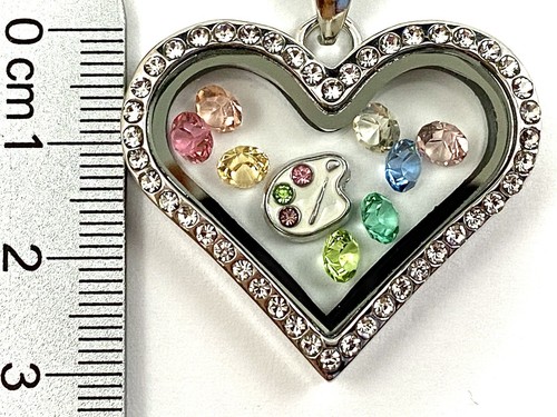 MAY Birthstone Crystal Glass Locket Necklace Mom Floating Charm Mother's Child - Picture 11 of 12