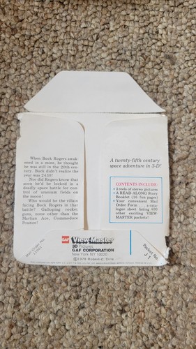View-Master rojo 3D vintage años 80 con 3 carretes hecho en EE. UU. Buck Rogers - Imagen 7 de 13