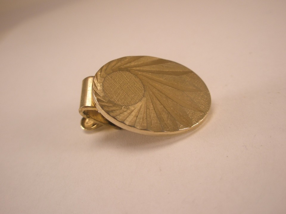 Spiral Faceted Gold Tone Vintage TINY SMALL SHIELDS Tie Bar Clip eBay