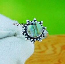 Abalone Shell Gemstone 925 sterling silver handmade Gift Ring US size 5 to 10