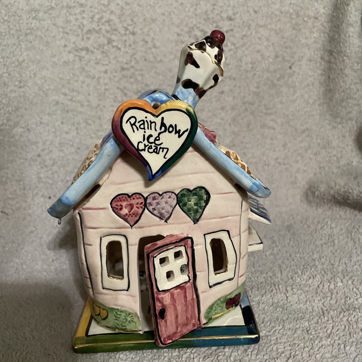 トーマスキンケイド Ice Cream Parlor ライト付ミニチュア Blue Sky Clayworks “Heather Goldminc” Rainbow Ice Cream Candle