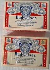 2 Vintage Decks of Budweiser Bridge Playing Cards, Classic Logo, Unplayed Decks