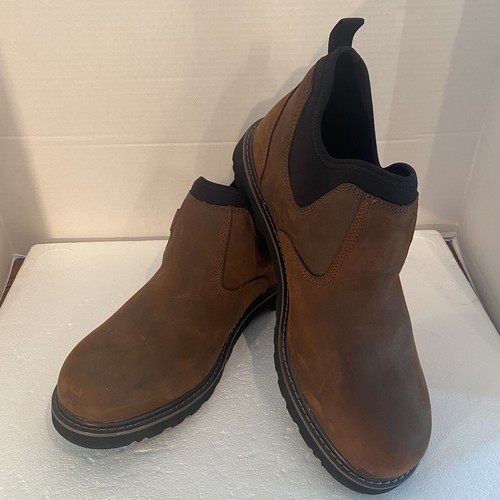 NEW Carhartt Oxford Romeo CMS4190 Men's 14 Wide Brown Waterproof Hard Toe Shoe - Picture 2 of 22