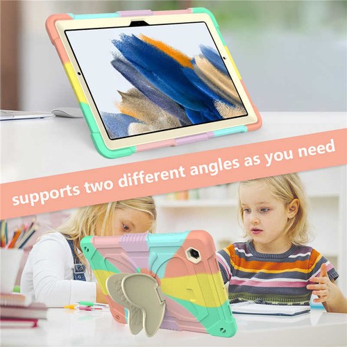 Kids Butterfly Stand Case Tough Cover Strap For Samsung Galaxy Tab A8 10.5" X200 - Picture 40 of 95