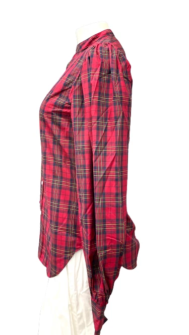 Polo Ralph Lauren Women’s Bishop-Sleeve Shirt Puff Red Plaid - Image 2 of 3