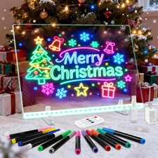LED Note Board with 7 Colors, Lumiboard Drawing Board, 3 Modes & 7 Colors, Light