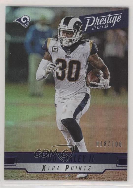 2019 Panini Prestige Xtra Points Purple 18/100 Todd Gurley II #167 y0i