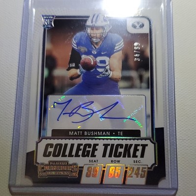 Panini Contenders Draft Picks Matt Bushman BYU Rookie Auto College Ticket /89