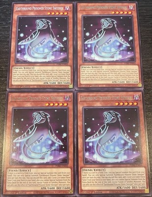 4x Earthbound Prisoner Stone Sweeper PHRE-EN044 Phantom Revenge 1st Edition Rare