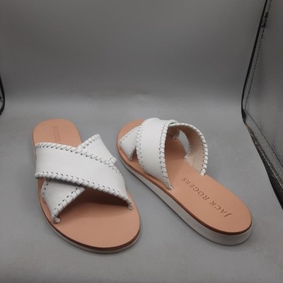 Jack Rogers Sloane X Band Boating Sandals Women's 6M White A117