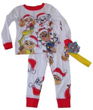 Nickelodeon Paw Patrol 2 Pc LS Shirt Pants Christmas Snug Fit Pajamas 3T