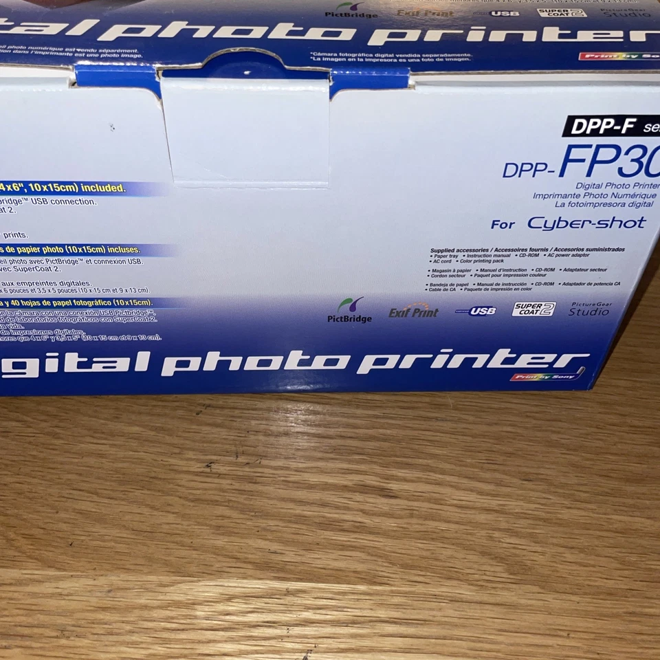 Boxed Sony DPP-FP30 Photo Printer boxed with instructions and power supply - Image 2 of 4
