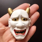 Magnet japan Japanese  Ceramic WHITE Hannya Noh Oni Demon " Refrigerator mask