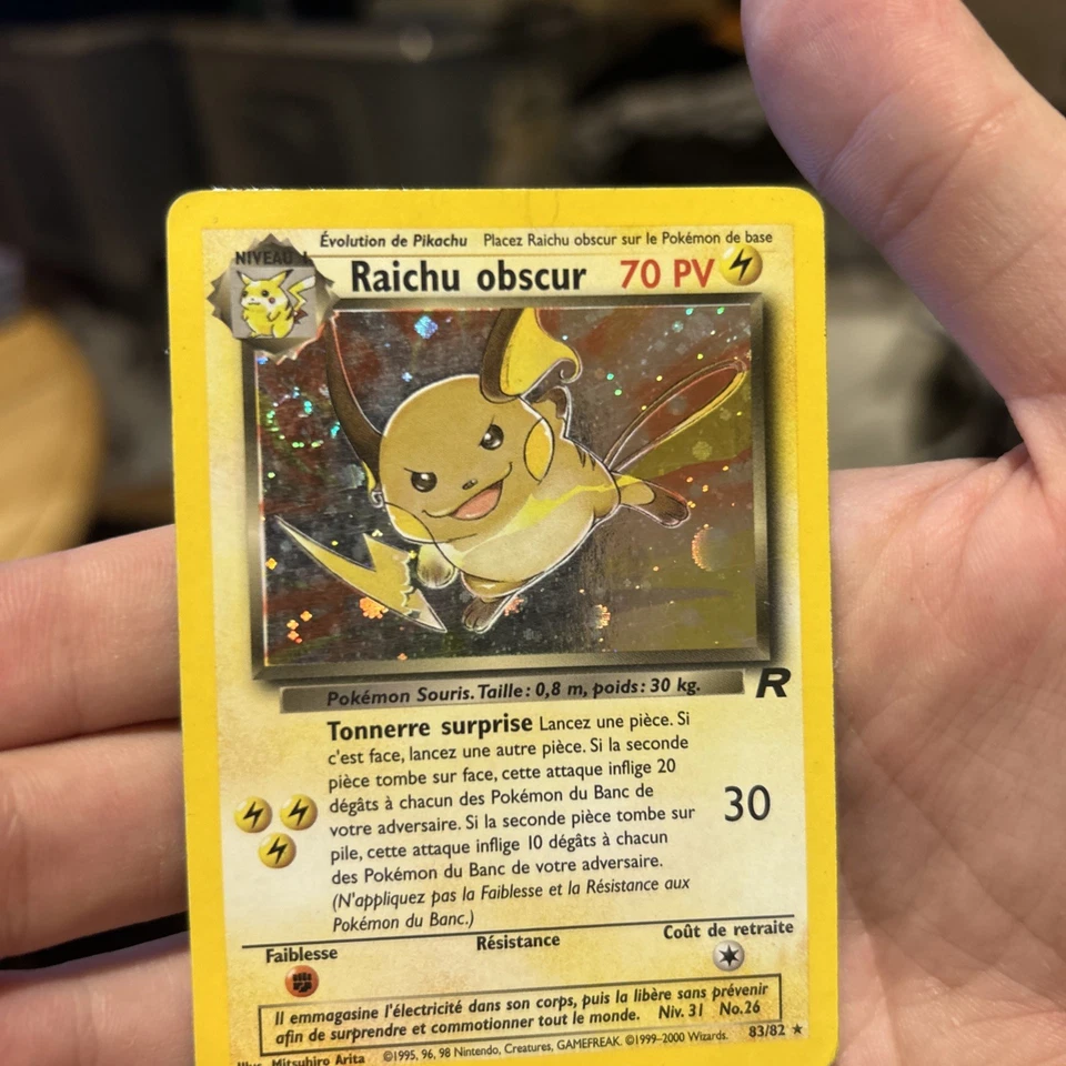 Carte Pokémon Raichu Obscur 83/82 Holo avec Swirl - Photo 4/4