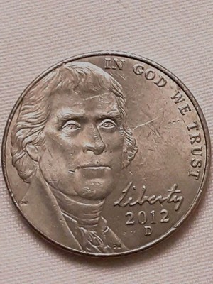 2012 Jefferson Nickel VF Rare Extra V Strikes Throughout Die Clashed DDO