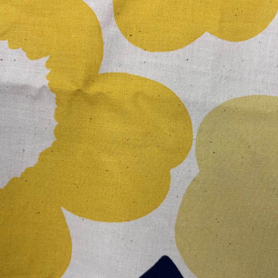 Marimekko Pieni Unikko 2 yellow peach 100% cotton fabric end of bolt Scandinavia - Image 3 of 4