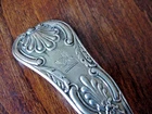 SCARCE KING’S HONEYSUCKLE PATTERN CRESTED SAUCE LADLE WILLIAM EATON LONDON 1836