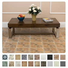 Marble Stone Pattern Self Adhesive Peel N Stick Vinyl Floor Tile 20/pc 12"X12"