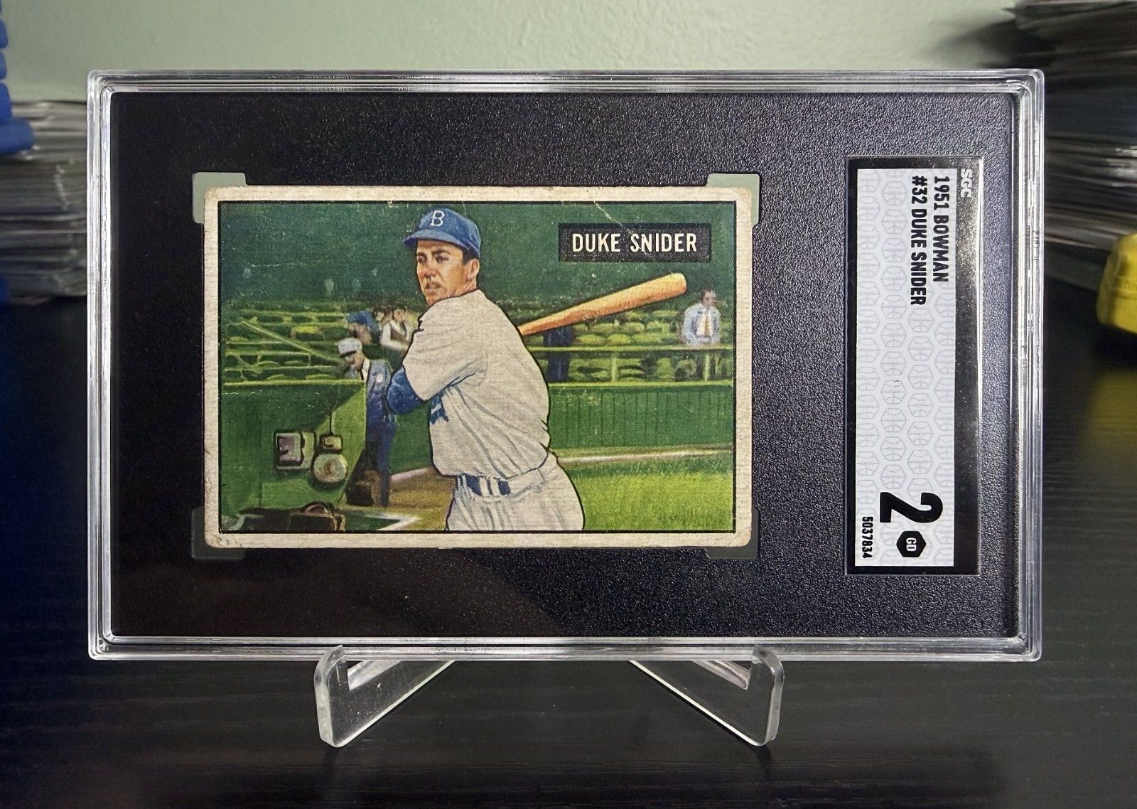 1951 Bowman DUKE SNIDER #32 SGC 2 Good