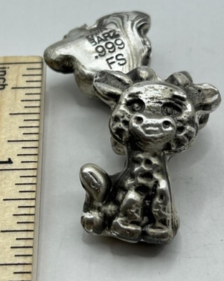 #ad #ad 1.25 Troy Oz. MK BarZ quot;Baby Giraffequot; Hand Poured .999 FS $150.65