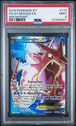 2016 POKEMON XY BREAKPOINT #114 FULL ART/GYARADOS EX PSA 9