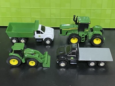 ERTL John Deere Farm Country Gift Set Of Four Tractors Trucks Good Used - Image 1 of 4