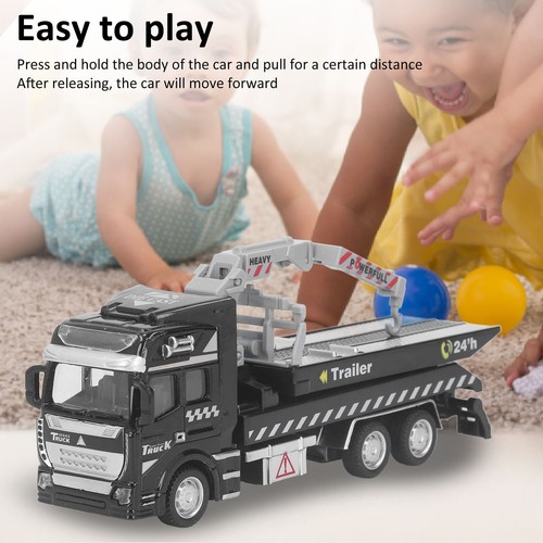 Tow Truck Model Metal Alloy 19.9cm Length Rescue Pullback Big Tow Tru UEE - Picture 20 of 22