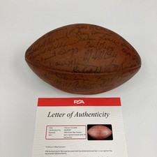 1962 Green Bay Packers NFL Champs Team Signed Football PSA DNA