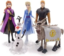 5-Piece Disney Frozen Cake Topper Figures - Elsa, Anna, Kristoff, Olaf & Sven - 