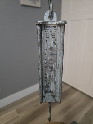 Working Vintage Hanson No. 895 Hanging Scale-The Viking-50 Lbs. Made In USA