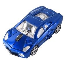 Cool Sports Car Shaped Wireless Mouse 1600 DPI Cordless Optical USB Blue 1 Pack