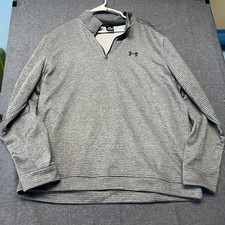 Under Armour Storm Men's Sweatshirt Size XXL Gray Striped Zip Pullover Athletic