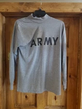 Army Physical Fitness Uniform Shirt Long Sleeve Medium Grey