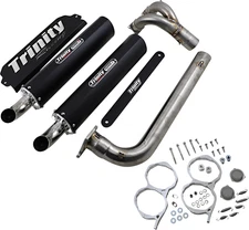 TRINITY RACING - TR-4174D-BK - Stage 5 Dual Exhaust System for Polaris RZR Pro X